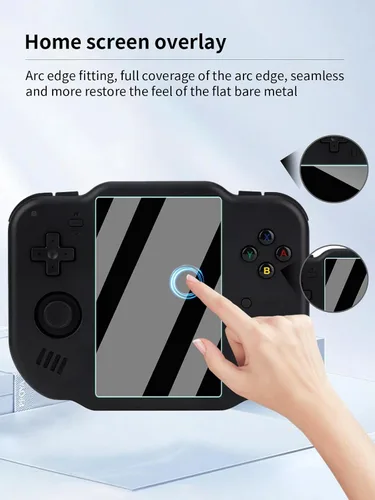 Miniatura 4 de Protector de pantalla para consola de juegos portátil Magicx Zero 40, dureza 9H resistente al tacto, transparente HD, sin burbujas, con kit de fácil