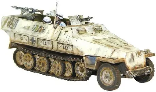 Miniatura 3 de Warlord Games German Army Sd.Kfz 251/1 ausf D Hanomag halftrack - 1:56 / 1.102 in - Modelo de vehículo a escala de plástico para Bolt Action