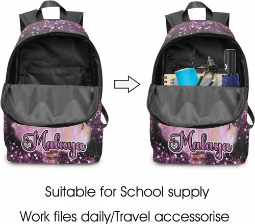 Miniatura 208 de Texto personalizado Elefante desgaste gafas mochila mochila mochila casual Daypack bolsa para mamá niñas, color86-4, Mochilas Daypack