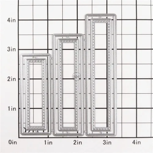 Miniatura 2 de DzIxY Bonitas matrices de corte de metal con etiqueta rectangular para hacer tarjetas, troquelados, troquelados, álbumes de recortes, plantillas