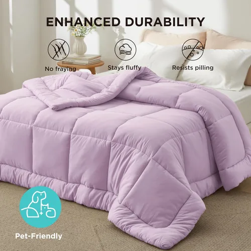 Miniatura 79 de Bedsure Relleno de edredón – Edredones acolchados tamaño individual XL, edredón para todas las estaciones, suave manta de ropa de cama alternativa