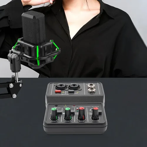 Miniatura 7 de Mezclador de audio profesional de 2 canales, mezclador digital de audio, placa de sonido profesional, amplificador de estudio en vivo USB