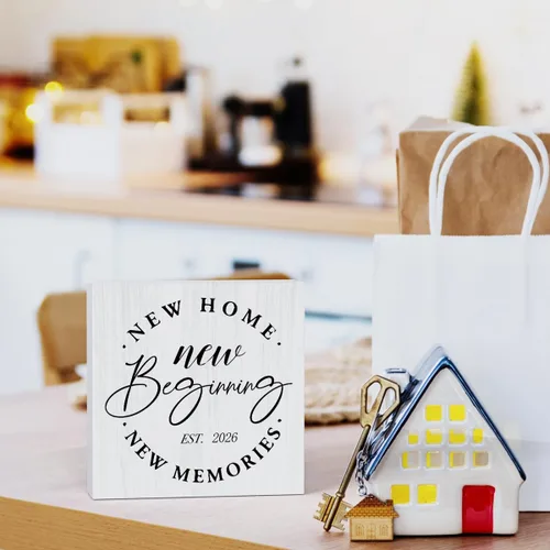 Miniatura 4 de Rústico 2026 Ideas de regalos de inauguración de la casa para mujeres, hombres, amigos, decoración de estante de escritorio para el hogar, 5.1 x 5.1