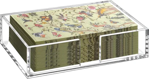 Miniatura 17 de Kordory Servilletero de Servilletas de Cóctel Acrílico para Mesa, para Servilletas de 5 x 5 Pulgadas, Soporte Moderno Vertical de Servilletas