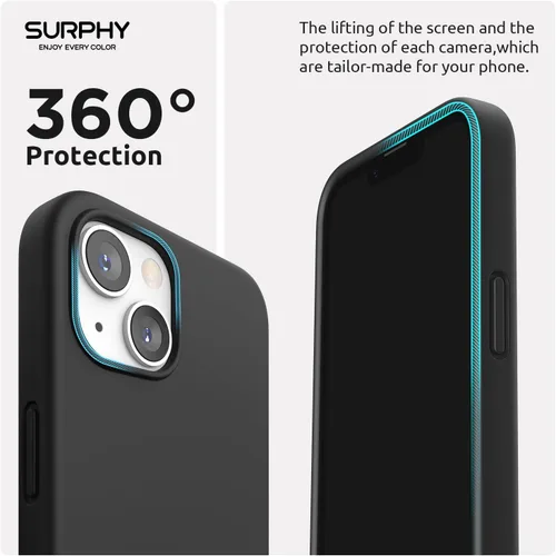 Miniatura 3 de SURPHY Funda magnética diseñada para iPhone 13 Mini, compatible con MagSafe (versión 2021 de 5.4 pulgadas), funda de silicona líquida con forro