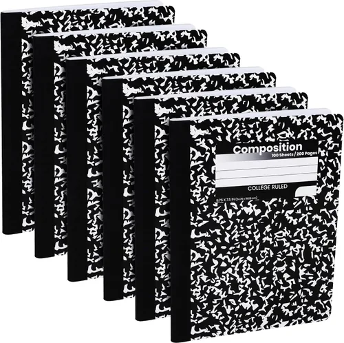 Miniatura 9 de Cuadernos de composición a granel, Cuadernos de papel con rayas universitarias, 100 hojas, Cuadernos de suministros escolares, Cuadernos