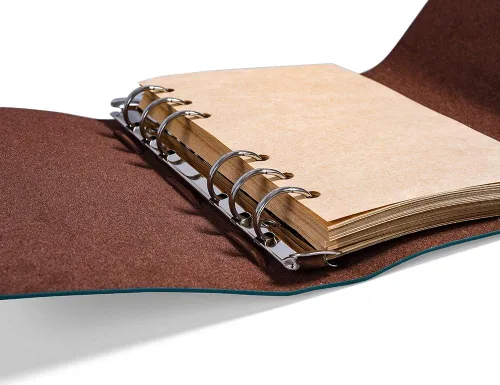 Miniatura 2 de Cuaderno de escritura de cuero, cuaderno de espiral náutico vintage, cuaderno de bocetos, diario de viaje para escribir con páginas en blanco y Negro
