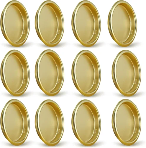 Miniatura 23 de HOMOTEK Paquete de 4 tiradores de dedo para armario, manijas deslizantes redondas de 2-1/16", tiradores de gabinete empotrados bypass, puerta