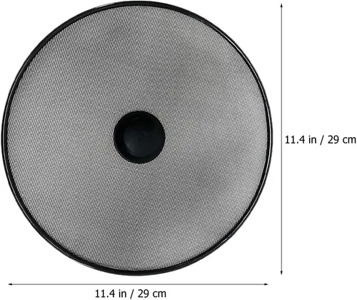 Miniatura 2 de Luxshiny Pantalla de salpicaduras de acero inoxidable para sartén de malla de 11.4 in, cubierta de tapa de olla de cocina, protector contra