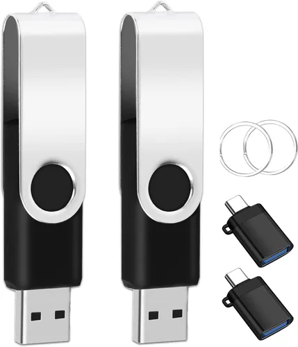 Miniatura 14 de EASTBULL - Unidad flash USB de 1 GB, 1 unidad de pulgar USB 2.0 giratoria USB Stick Memory Stick Metal Thumb Drive (rojo)