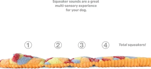 Miniatura 3 de ASPCA Juguete de perro de serpiente chirriante de una pieza de peluche para mascotas, juguete para burlas - 24 pulgadas de largo