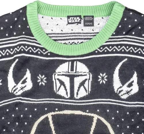 Miniatura 6 de Star Wars Baby Yoda The Child Forces Trees Ugly Christmas Sweater Negro