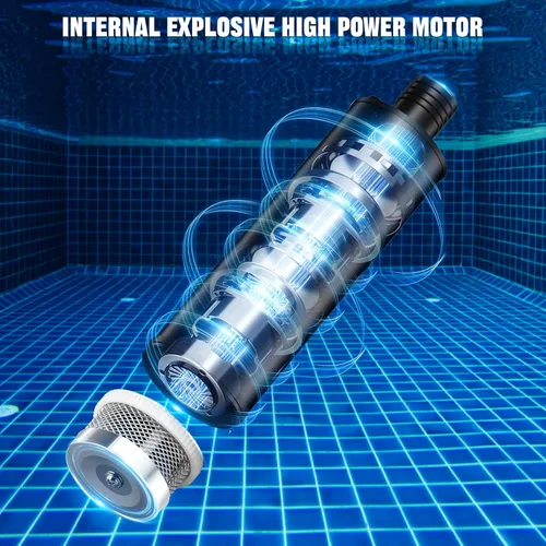 Miniatura 6 de Bomba de agua sumergible para batería Makita de 18 V, 635 GPH 100 W, bomba de transferencia de agua inalámbrica para tina, estanque, jardín