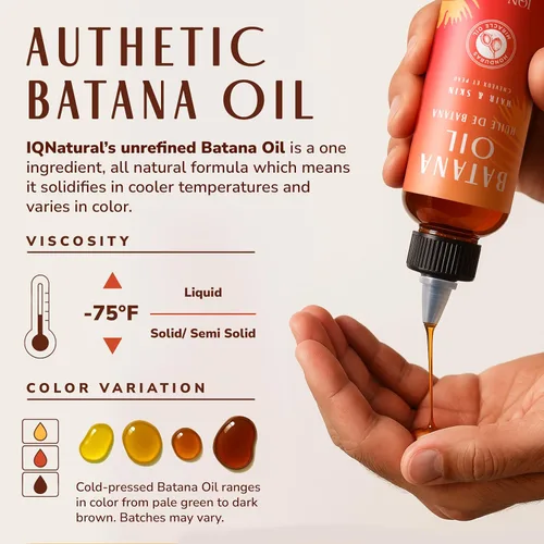 Miniatura 3 de Aceite de batana crudo orgánico para el crecimiento del cabello, para mujeres y hombres, batana natural puro de Honduras, 4 onzas, saludable, más