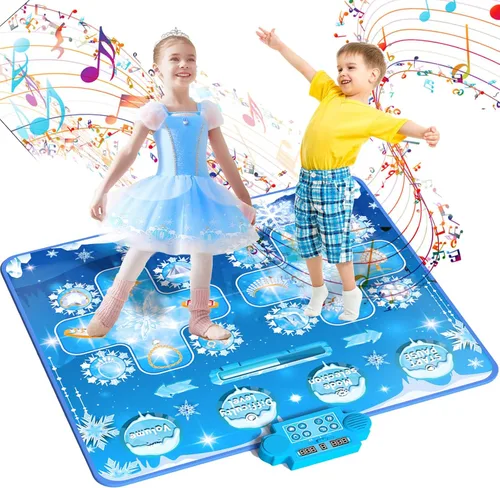 Joyvalley Juguetes de Alfombra de Baile para Niños - Almohadilla de Baile para 2 Jugadores Regalos para Niñas Niños Pequeños de 3 4 5 6 7 8 9 + Años