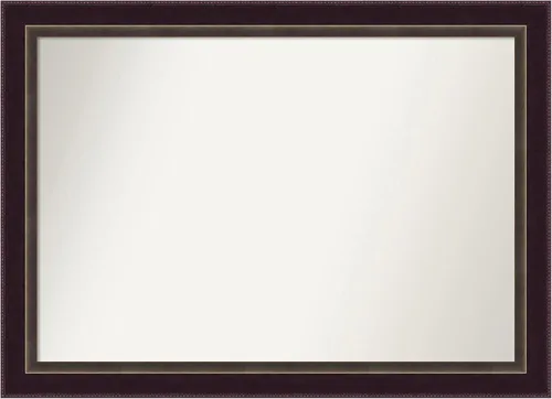 Miniatura 202 de Amanti Art Espejo de baño de bronce para sobre el fregadero, 24 x 24 pulgadas, espejo cuadrado de bronce Lara para tocador, marco de madera
