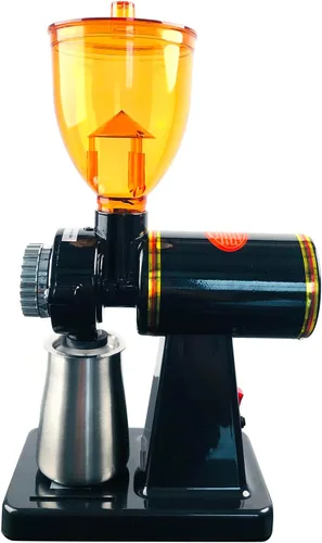 Miniatura 4 de Molinillo de café de rebabas, molinillo de café eléctrico ajustable molinillo de granos de café (negro)