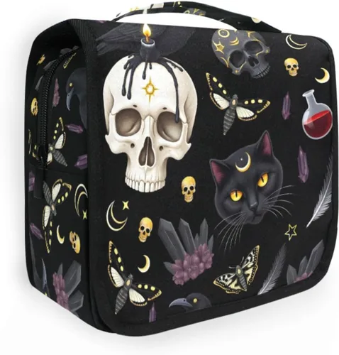 Miniatura 25 de MNSRUU Hanging Toiletry Bag Bats Satellites Skulls and Trees Travel Makeup bag for Toiletries Portable Travel Toiletry Organizer Cosmetic Bags with