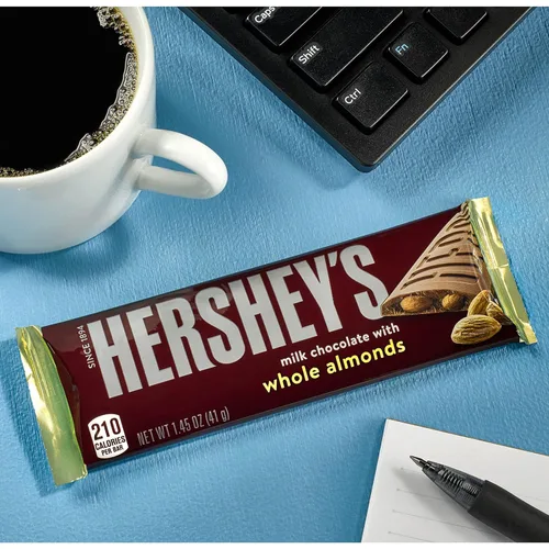 Miniatura 5 de Barras de chocolate con leche HERSHEY'S con almendras enteras, 1.45 oz (36 unidades)