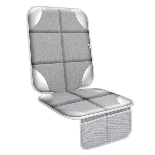 Miniatura 12 de Protector de asiento de automóvil para silla infantil, resistente al agua 600D, protege el asiento de las huellas del bebé, con respaldo Negro 2