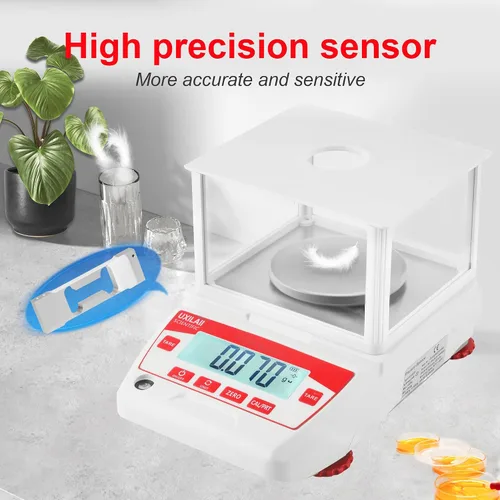 Miniatura 3 de Balanza Analítica 100g x 0.001g GN ct Unidad Balanza Electrónica Científica de Laboratorio con Pantalla LCD y RS232 para Laboratorios, Escuelas
