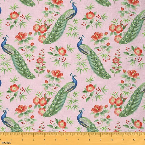 Miniatura 33 de Rustic Flowers Indoor Outdoor Fabric,Retro Floral Soft Flannel Polyester No Stretch Farmhouse Style Crafts & Sewing Supplies DIY Fabrics,1 Yard