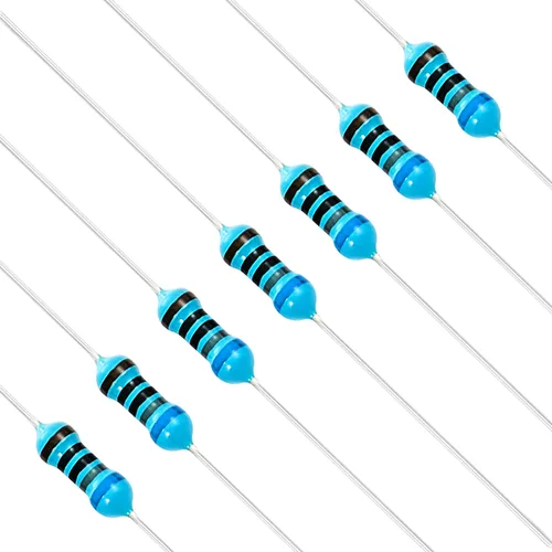 Miniatura 7 de Chanzon 100pcs 1/4W (0.25W) 62 Ohmios Resistencia fija de película metálica Ohmios 0.01 ±1% Tolerancia 62R MF Resistencias de orificio pasante