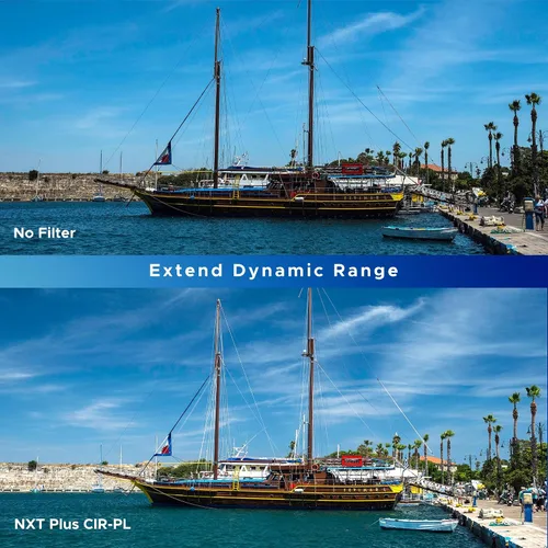 Miniatura 7 de Hoya NXT Plus Filtro Polarizador de 37 mm — Filtro Circular Polarizador con Capa Superior Impermeable, Recubrimientos HMC de 10 Capas, Factor