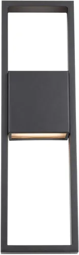 Miniatura 3 de WAC Lighting dweLED, Archetype 24in LED centrada en luz de pared interior y exterior 3000K en negro