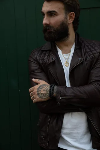 Miniatura 9 de Forge & Foundry Pulsera de cuentas para hombre, ajuste totalmente ajustable, ónix negro, hematita plateada, jaspe, joyería refinada hecha a mano