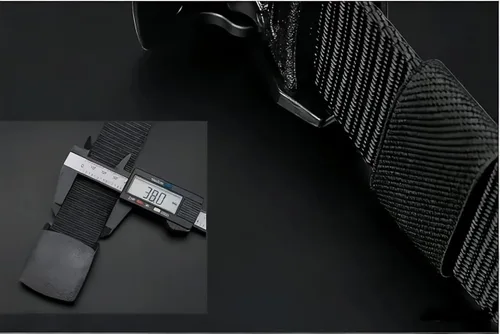 Miniatura 8 de Cinturón táctico para hombre, correa de nailon con hebilla de plástico de liberación rápida, cinturón de utilidad extra largo de 50 pulgadas