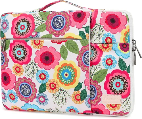 Miniatura 14 de Funda protectora de 360° para laptop con 2 bolsillos, asa y correa de equipaje para iPad de 12.9 pulgadas, MacBook Pro Air de 13 pulgadas y laptop