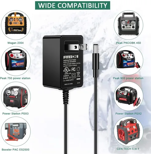 Miniatura 3 de Adaptador AC/DC compatible con Peak PKC0AS PKC0AQ PKC0AZ PKC0A0 300 600 900 Amp Jump Starter Cargador adaptador de corriente con certificación UL