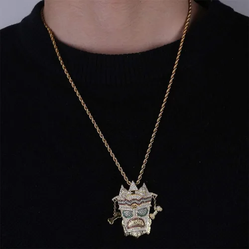Miniatura 4 de KMASAL Collar de cadena chapada en oro de 18 quilates para hombres y mujeres (mago)