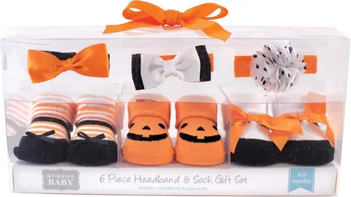 Miniatura 2 de Hudson Baby Conjunto de regalo de diadema y calcetines para niña Calabaza