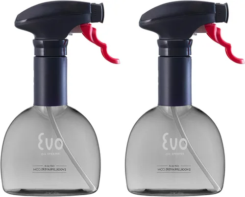 Miniatura 11 de Evo Mini pulverizadores de aceite, sin aerosol, para aceite de oliva, aceites de cocina y vinagres, azul, capacidad de 8 onzas, juego de 2