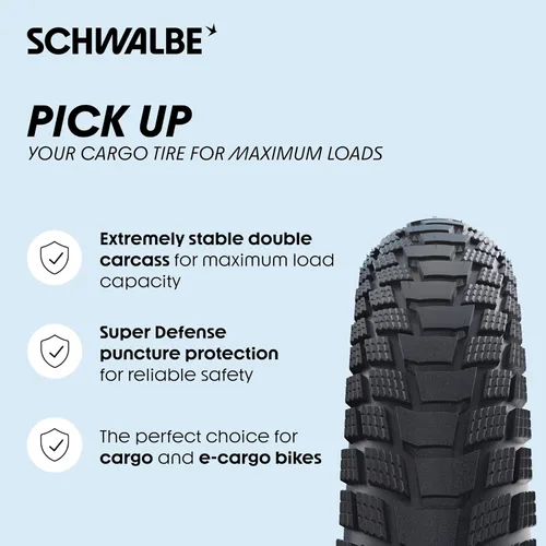 Miniatura 2 de Schwalbe Pick-Up – Neumático de carga con ADDIX E-Compound y carcasa de Super Defense para bicicletas de carga – E-Bike Ready 50 – Neumático