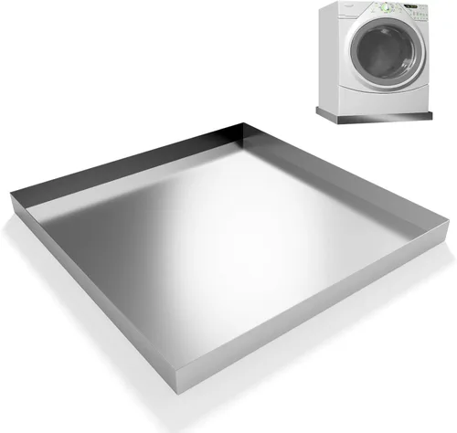Miniatura 7 de Bandeja para Lavadora - 32" x 30" x 2.5" Acero Inoxidable 304 de Servicio Pesado, Bandeja de Lavadora, Bandeja para Lavadora, Bandeja de Drenaje