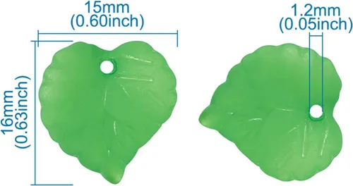 Miniatura 4 de Craftdady Dijes de cuentas de hojas de arce transparentes, colgantes colgantes de adorno para colgar, bonitos dijes para collares, pulseras