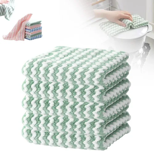 Miniatura 12 de Wegodal Paño de Limpieza de Microfibra Engrosado, Toallas Reutilizables y Lavables Mejoradas para Secar y Lavar Platos, Toallas de Cocina