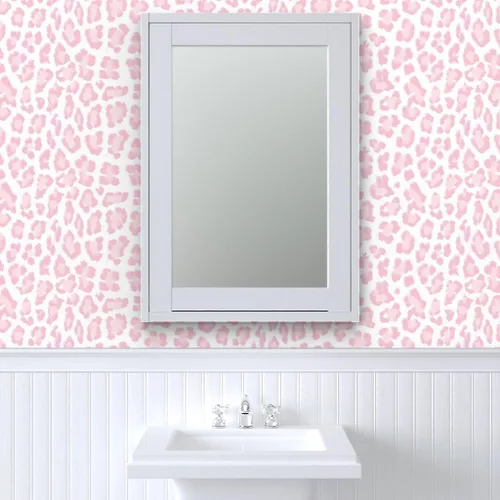 Miniatura 9 de Papel tapiz autoadhesivo de 3 x 2 pies - Papel tapiz extraíble con estampado de leopardo rosa piel rosa Jaguar Cheetah Spoonflower
