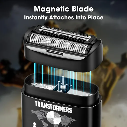 Miniatura 5 de Transformers Afeitadora eléctrica de papel de aluminio para hombres: maquinilla de afeitar eléctrica portátil para la cara - Maquinilla de afeitar