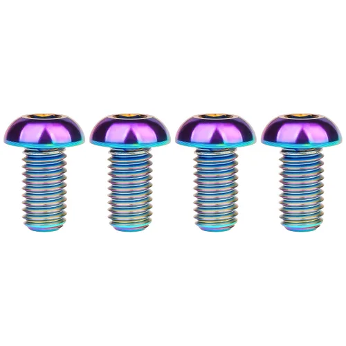 Miniatura 15 de Tornillos de cabeza de botón de titanio M8 15 20 25 30 1.378 in, paquete de 4 (M8x15mm, negro)