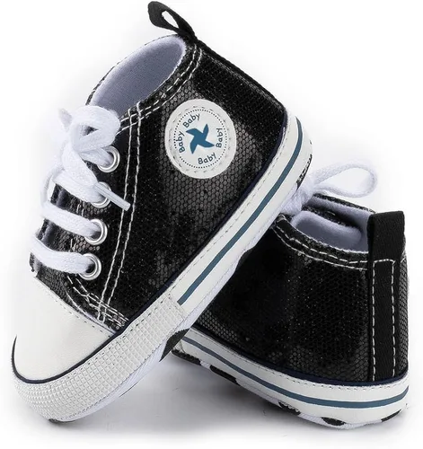Miniatura 103 de Zapatos deportivos de lona de lona para bebés y niñas, suela antideslizante suave, suela antideslizante