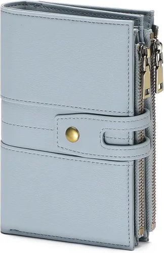 Miniatura 11 de GAEKEAO - Cartera pequeña para mujer de cuero con bloqueo RFID, cartera de tres cuerpos, tarjetero para tarjetas de crédito, tarjetero con ventana