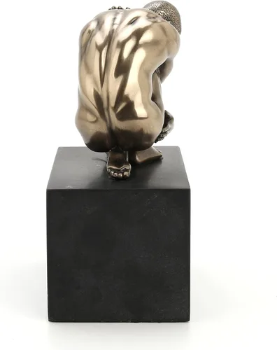 Miniatura 7 de Veronese Design Estatuilla masculina llorona desnuda de 4 3/8 pulgadas de alto en zócalo de resina fundida en frío, escultura de arte corporal