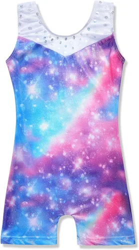 Leotardos de gimnasia para niñas, mallas de baile para niñas pequeñas, ropa de baile atlética y brillante con diseño de sirena, unicornio, color