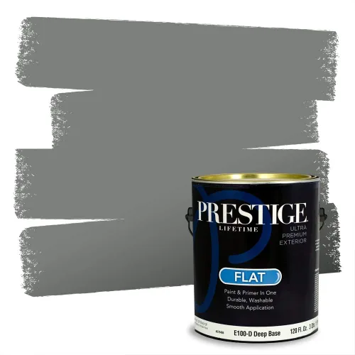 Miniatura 21 de Prestige Paints - Pintura exterior e imprimación en uno, 1 galón, plano, compatibilidad comparable con el color menta «Whipped Mint» de Behr