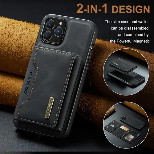 Miniatura 7 de Fundas de cuero tipo cartera para teléfono compatibles con iPhone 14 Pro Max con tarjetero para hombres de 6.7 pulgadas, contraportada desmontable 2