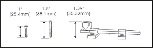 Miniatura 4 de QCAA Perno de superficie resistente, acero, 6", acabado cromado cepillado, 1 paquete, fabricado en Taiwán